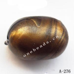 Antique Copper Acrylic Beads Oval 21x15mm Hole:2mm Sold by Bag