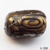 Antique Copper Acrylic Beads Tube 19x13mm Hole:2.5mm Sold by Bag