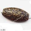 Antique Copper Acrylic Beads Flat Drum 28x14mm Hole:1.5mm Sold by Bag