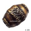Antique Copper Acrylic Beads Drum 14x19mm Hole:4.5mm Sold by Bag