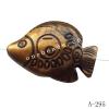Antique Copper Acrylic Beads Fish 37x24x12mm Hole:2mm Sold by Bag