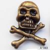 Antique Copper Acrylic Beads Skeleton 28x39x11mm Hole:2mm Sold by Bag