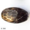 Antique Copper Acrylic Beads Faceted Oval 15x25mm Hole:2mm Sold by Bag
