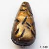 Antique Copper Acrylic Beads Teardrop 15x29mm Hole:2.5mm Sold by Bag