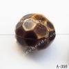 Antique Copper Acrylic Beads Faceted Round 14x14mm Hole:2.5mm Sold by Bag