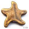 Antique Copper Acrylic Beads Star 42x43x7mm Hole:3mm Sold by Bag
