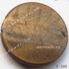 Antique Copper Acrylic Beads Coin 20x20x5mm Hole:1mm Sold by Bag