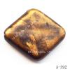 Antique Copper Acrylic Beads Diamond 25x30x7mm Hole:2mm Sold by Bag