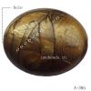 Antique Copper Acrylic Beads Flat Oval 28x24x15mm Hole:2mm Sold by Bag