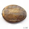Antique Copper Acrylic Beads Flat Oval 21x29mm Hole:1.5mm Sold by Bag