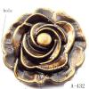 Antique Copper Acrylic Beads Flower 34x34x8mm Hole:2mm Sold by Bag
