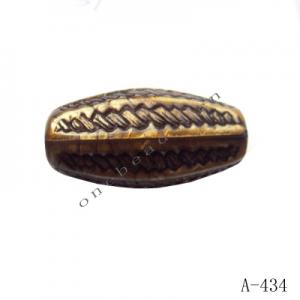 Antique Copper Acrylic Beads Drum 14x30mm Hole:2mm Sold by Bag