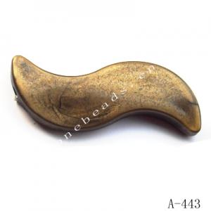 Antique Copper Acrylic Beads 49x22x7mm Hole:3mm Sold by Bag