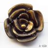 Antique Copper Acrylic Beads Flower 20x20x7mm Hole:2mm Sold by Bag