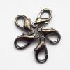 Zinc Alloy Lobster Clasp, Plumbum black 12mm, Sold by Bag ( Stock: 1 Group )