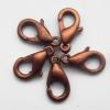 Iron Lobster Clasp, Red bronze 12mm, Sold by Bag ( Stock: 1 Group )