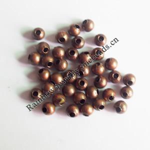 Copper crimp tube beads, seamless, Red bronze 2x2mm. Sold by Bag ( Stock: 3 Groups )
