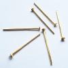 Iron Jewelry findings, Headpins Gold color 38mm ,Sold by Bag ( Stock: 1 Group )