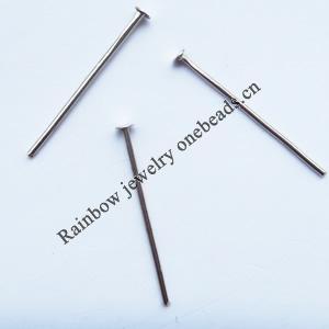 Iron Jewelry findings, Headpins Plumbum black 50mm ,Sold by Bag ( Stock: 1 Group )