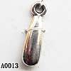 Pendant Lead-Free Zinc Alloy Jewelry Findings，17x4.5mm hole=1mm, Sold per pkg of 1500