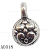 Pendant Lead-Free Zinc Alloy Jewelry Findings，12x7mm hole=1.2mm, Sold per pkg of 700