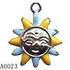 Pendant Lead-Free Zinc Alloy Jewelry Findings, Flower 21x17mm hole=1mm, Sold per pkg of 400