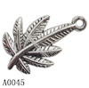Pendant Lead-Free Zinc Alloy Jewelry Findings, Leaf 23x14mm hole=1mm, Sold per pkg of 400