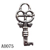 Pendant Lead-Free Zinc Alloy Jewelry Findings, Key 18x8mm hole=2.5mm, Sold per pkg of 1000