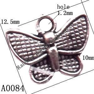 Pendant Lead-Free Zinc Alloy Jewelry Findings, Animal 12.5x10mm hole=1.2mm, Sold per pkg of 1000