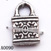 Pendant Lead-Free Zinc Alloy Jewelry Findings, Lock 8x13mm hole=3mm, Sold per pkg of 500