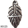 Pendant Lead-Free Zinc Alloy Jewelry Findings, Leaf 9x18.5mm, Sold per pkg of 1000