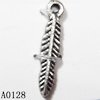 Pendant Lead-Free Zinc Alloy Jewelry Findings, Leaf 4x19mm, Sold per pkg of 2000