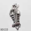 Pendant Lead-Free Zinc Alloy Jewelry Findings, 6.5x15.5mm, Sold per pkg of 1500
