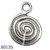 Pendant Lead-Free Zinc Alloy Jewelry Findings, 13x18mm hole=1.5mm, Sold per pkg of 700