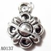 Pendant Lead-Free Zinc Alloy Jewelry Findings, Flower 13.5x10.5mm,Sold per pkg of 1000