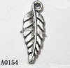 Pendant Lead-Free Zinc Alloy Jewelry Findings, Leaf 6.5x19.5mm, Sold per pkg of 1500