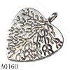 Pendant Lead-Free Zinc Alloy Jewelry Findings, Heart 19x23mm, Sold per pkg of 300