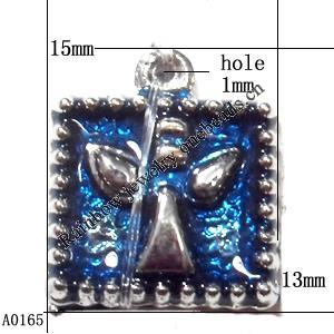 Pendant Lead-Free Zinc Alloy Jewelry Findings, 13x15mm hole=1mm, Sold per pkg of 500