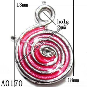 Pendant Lead-Free Zinc Alloy Jewelry Findings, 13x18mm hole=2mm, Sold per pkg of 1000