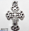 Pendant Lead-Free Zinc Alloy Jewelry Findings,Cross, 12x19mm hole=1mm, Sold per pkg of 1000