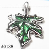 Pendant Lead-Free Zinc Alloy Jewelry Findings, Leaf 13x17mm hole=1.5mm, Sold per pkg of 500