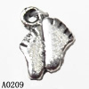 Pendant Lead-Free Zinc Alloy Jewelry Findings, 8x12mm hole=1mm, Sold per pkg of 1500