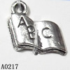 Pendant Lead-Free Zinc Alloy Jewelry Findings, 12x12mm, Sold per pkg of 1000