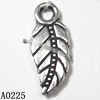 Pendant Lead-Free Zinc Alloy Jewelry Findings, Leaf 7x17mm hole=2mm,Sold per pkg of 1000