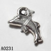 Pendant Lead-Free Zinc Alloy Jewelry Findings, Animal 9x6mm, Sold per pkg of 2000