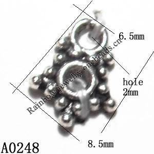 Pendant Lead-Free Zinc Alloy Jewelry Findings, 6.5x8.5mm, Sold per pkg of 5000