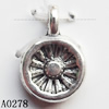 Pendant Bails，Fashion Zinc Alloy jewelry findings， Coin 13x9mm hole=2mm, Sold per pkg of 1000