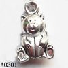 Pendant Lead-Free Zinc Alloy Jewelry Findings, Animal 10x16mm hole=1.5mm, Sold per pkg of 800
