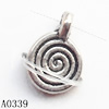Pendant Bails，Fashion Zinc Alloy jewelry findings， Coin 8x11.5mm hole=1mm, Sold per pkg of 1500