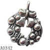 Pendant Lead-Free Zinc Alloy Jewelry Findings, Donut 16x20.5mm hole=1mm, Sold per pkg of 300